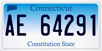CT license plate AE64291