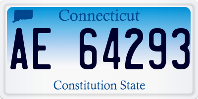 CT license plate AE64293
