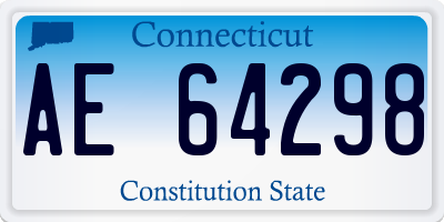 CT license plate AE64298