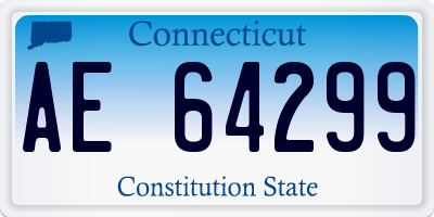 CT license plate AE64299