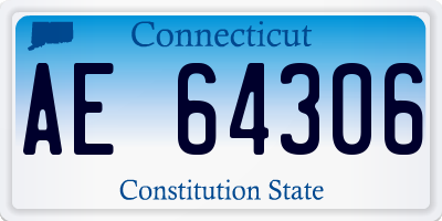 CT license plate AE64306