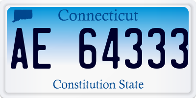 CT license plate AE64333