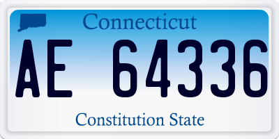 CT license plate AE64336