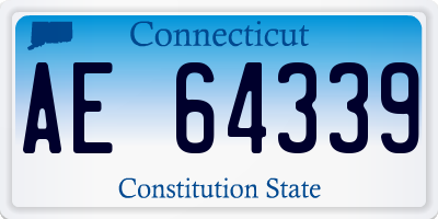 CT license plate AE64339