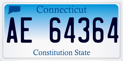 CT license plate AE64364