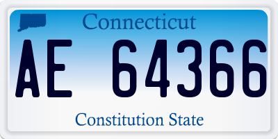 CT license plate AE64366