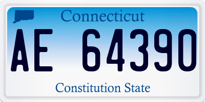CT license plate AE64390