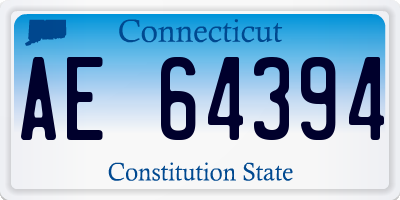 CT license plate AE64394