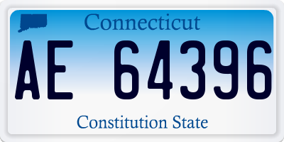 CT license plate AE64396