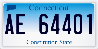 CT license plate AE64401