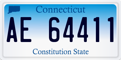 CT license plate AE64411