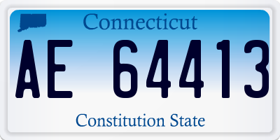 CT license plate AE64413