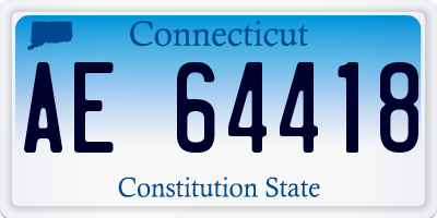 CT license plate AE64418