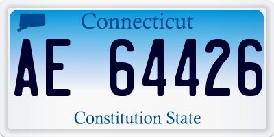 CT license plate AE64426