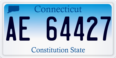 CT license plate AE64427