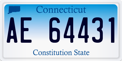 CT license plate AE64431
