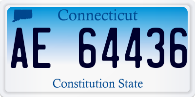 CT license plate AE64436