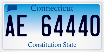 CT license plate AE64440