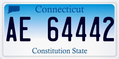 CT license plate AE64442