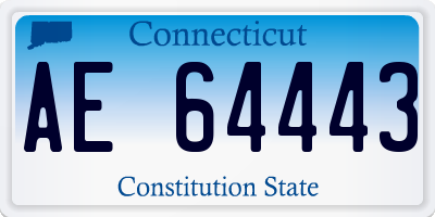 CT license plate AE64443