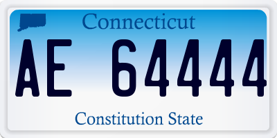 CT license plate AE64444