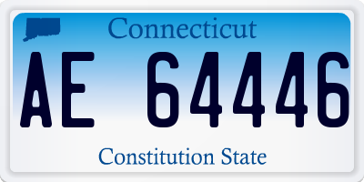 CT license plate AE64446