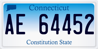 CT license plate AE64452
