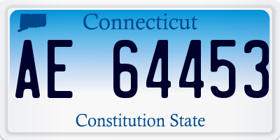 CT license plate AE64453