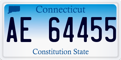 CT license plate AE64455