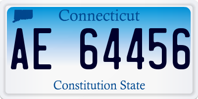 CT license plate AE64456