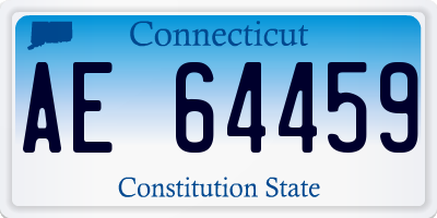 CT license plate AE64459