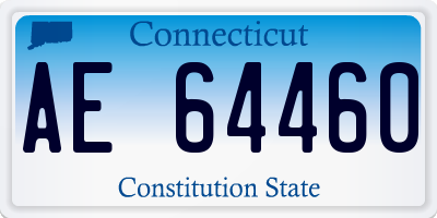 CT license plate AE64460
