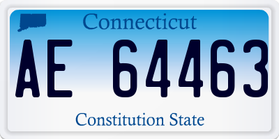 CT license plate AE64463