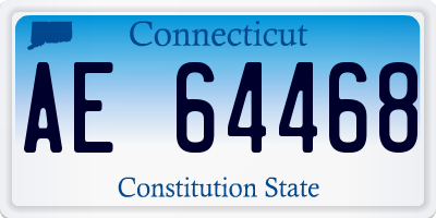 CT license plate AE64468