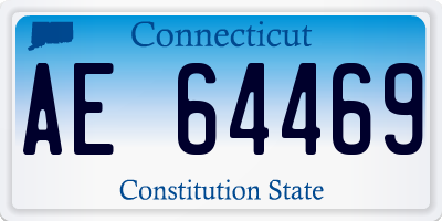 CT license plate AE64469