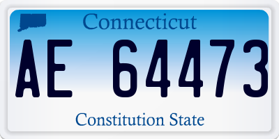 CT license plate AE64473