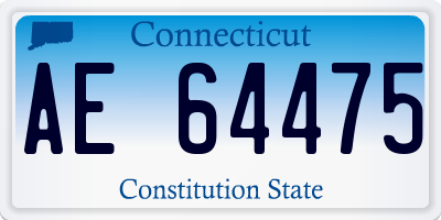 CT license plate AE64475