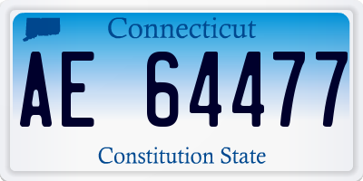 CT license plate AE64477