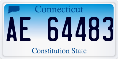 CT license plate AE64483