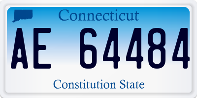 CT license plate AE64484