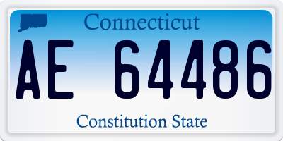 CT license plate AE64486
