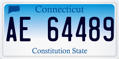 CT license plate AE64489