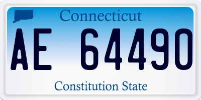 CT license plate AE64490