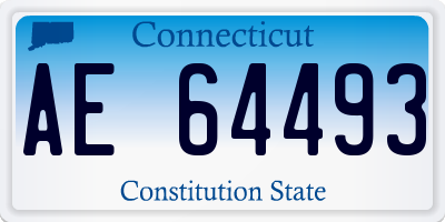 CT license plate AE64493