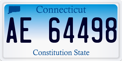 CT license plate AE64498