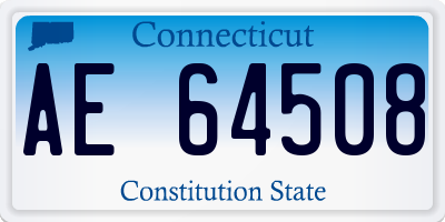 CT license plate AE64508