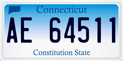 CT license plate AE64511