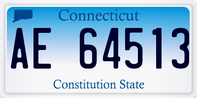 CT license plate AE64513