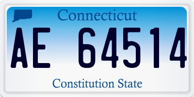 CT license plate AE64514