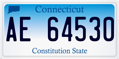 CT license plate AE64530